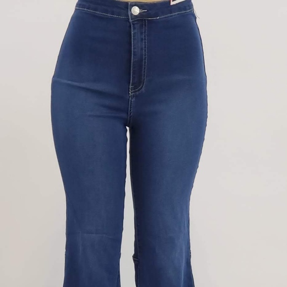 Denim Mid Wash Palazzo - Picture 5 of 8